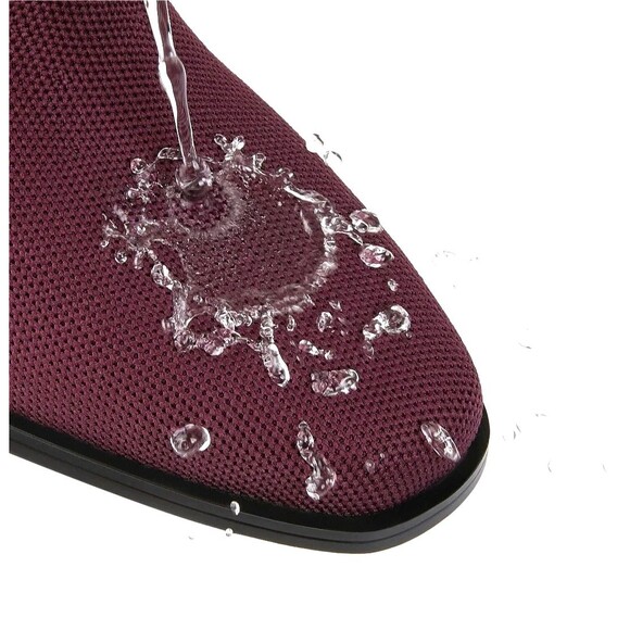 VIVAIA RYAN PRO Women Sz 7 Square Toe Water Repellent Knit Ankle Boots Burgundy - Picture 10 of 11